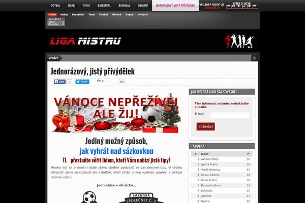 Gameday theme site design template sample