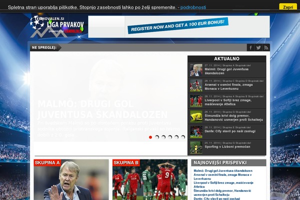 ligaprvakov.si site used Gameday_2.4