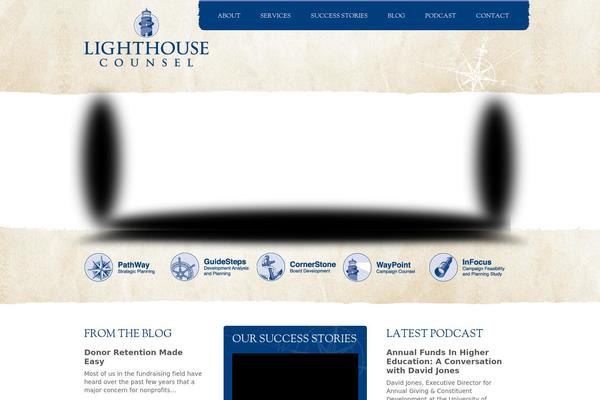 Lighthouse theme site design template sample