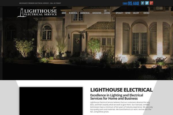 Lighthouse theme site design template sample