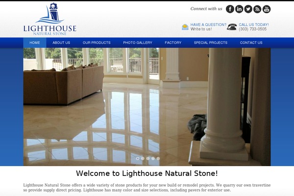 Lighthouse theme site design template sample