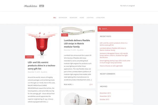 Maskitto Light theme site design template sample