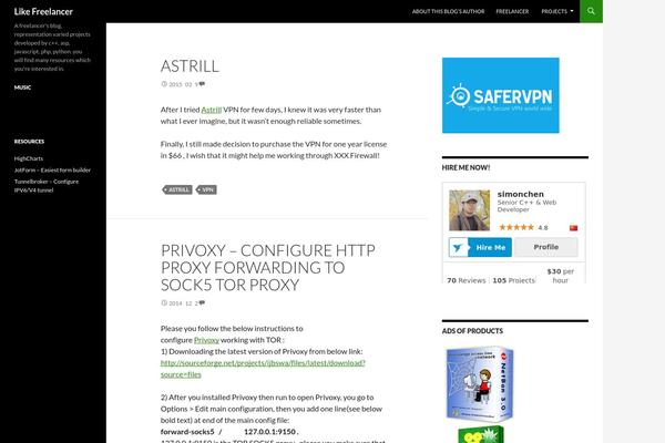 Twenty Fourteen theme site design template sample