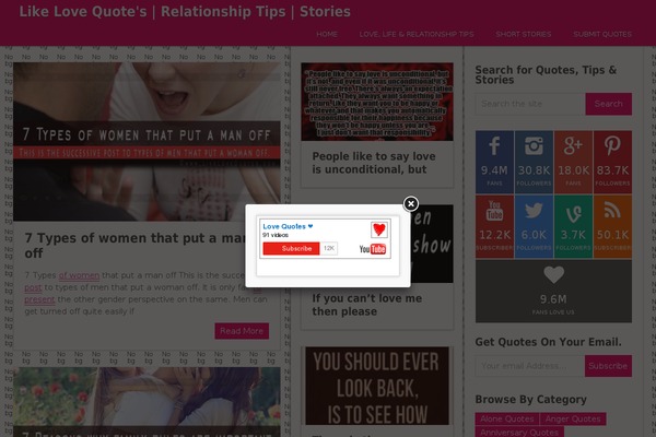 likelovequote.com site used Llq
