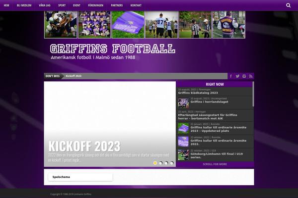 Gameday theme site design template sample