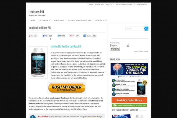 Site using Floating Social Bar plugin