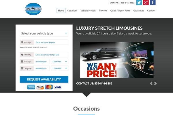 Limo theme site design template sample