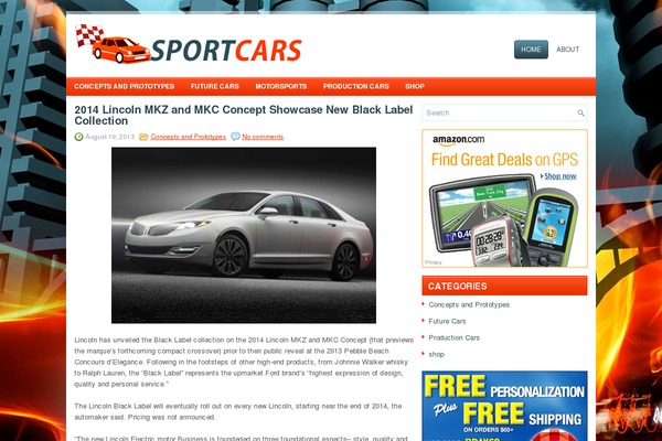SportCars theme websites examples