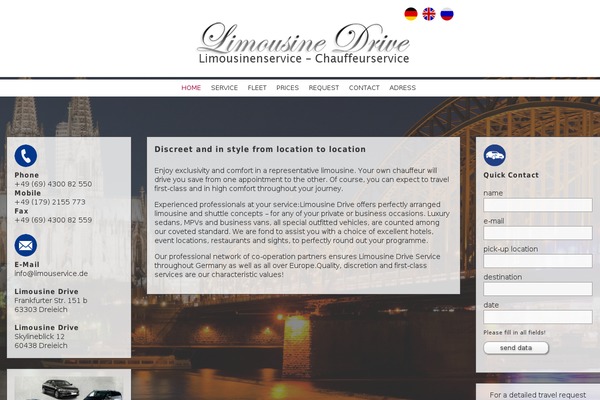 limouservice.de site used Limousine-drive-2012