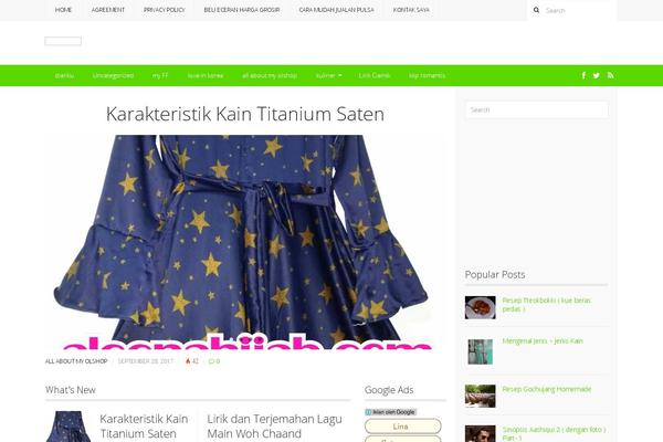 Hueman theme site design template sample