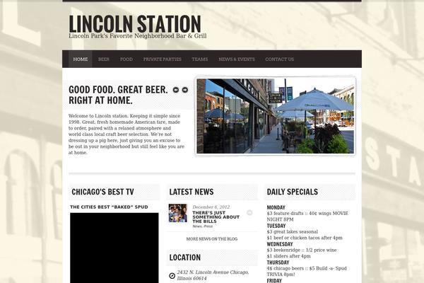Diner theme site design template sample