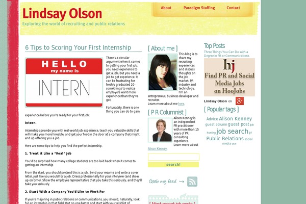 lindsay theme websites examples