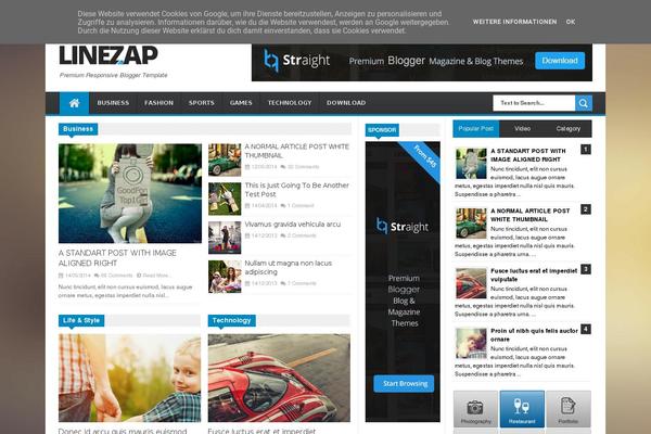 Reportage theme site design template sample