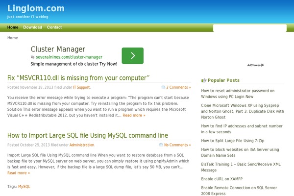 Site using Organize Series plugin