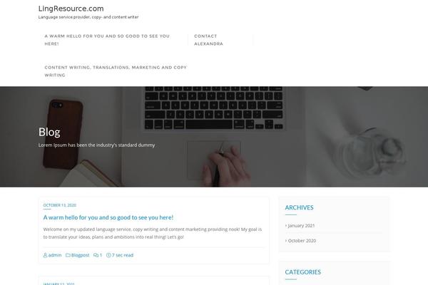 Bizberg theme site design template sample