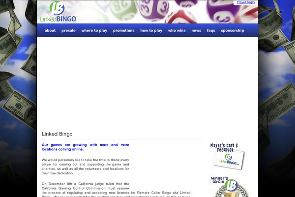 linkedbingo.com site used Slick-red