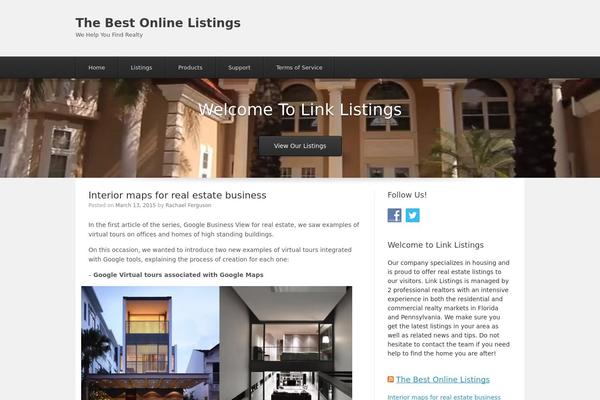 Estate theme site design template sample