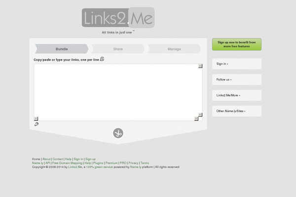 links2.me site used Brieflyrootpro