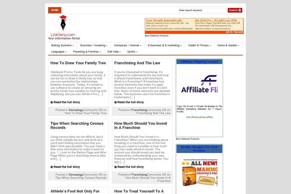 Gazette theme site design template sample