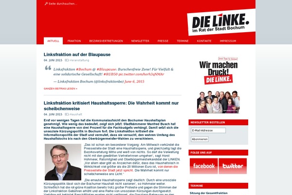 linksfraktionbochum.de site used Wp-dielinke-red-1-5