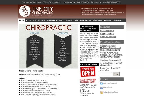 Chiro theme site design template sample