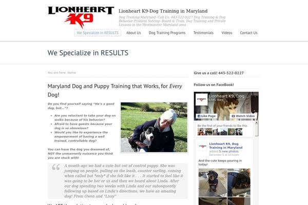 lionheartk9.com site used Simplicity