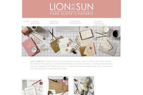 Lion theme site design template sample
