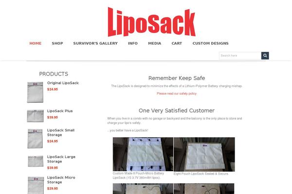 liposack.com site used Liposack
