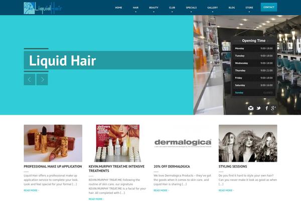 HairPress theme site design template sample