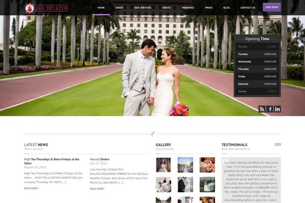 HairPress theme site design template sample