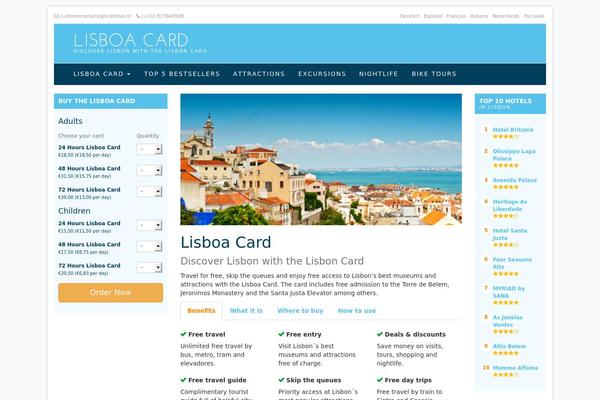 lisboacard.org site used Lis