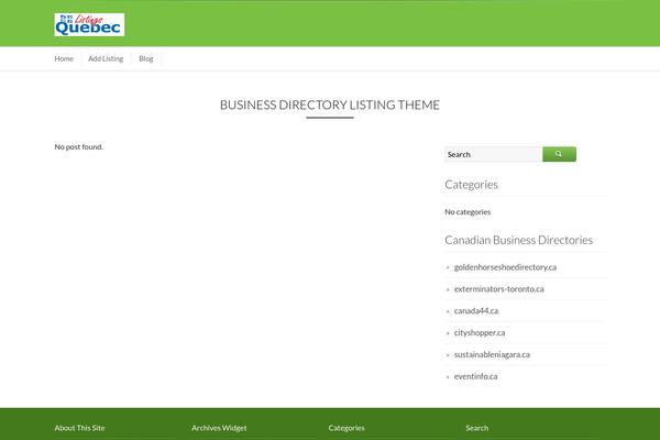 listingsquebec.ca site used Business Directory