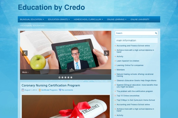Educationblog theme site design template sample