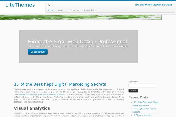 Customizr-child theme site design template sample