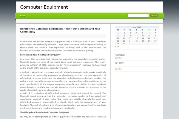 Green theme site design template sample