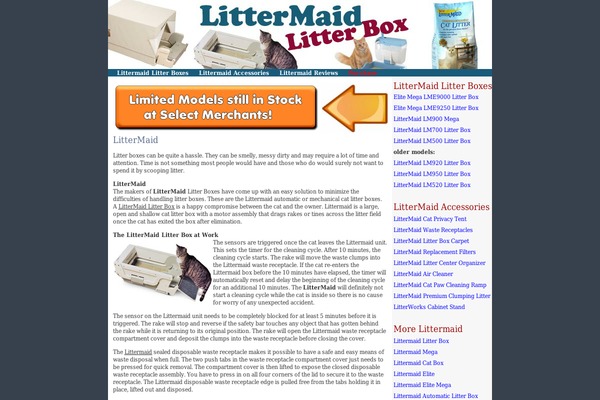 littermaid-litter-box.com site used Littermaid