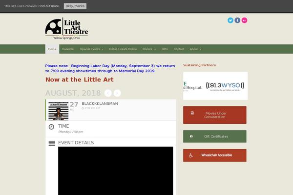 Site using Eventon-event-slider plugin