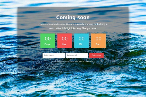 Site using EZP Coming Soon Page plugin