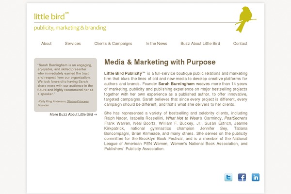 Little theme site design template sample