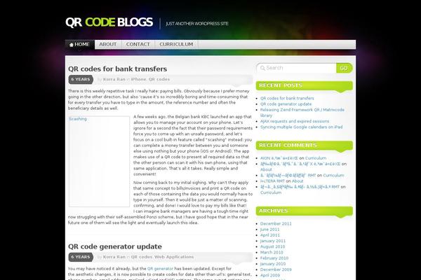 Site using WP QR Code Generator plugin
