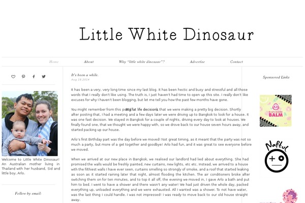 littlewhitedinosaur.com site used Botanical