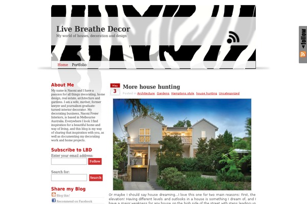 my zebra theme site design template sample