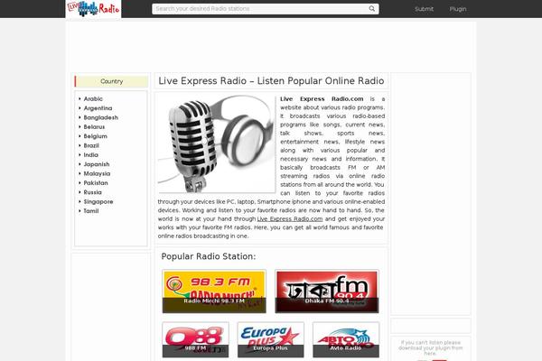 Radio theme site design template sample
