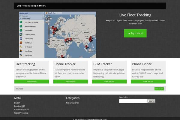livefleettracking.com site used Gps
