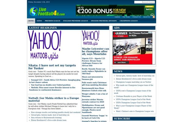 livefootball4u.com site used News-theme