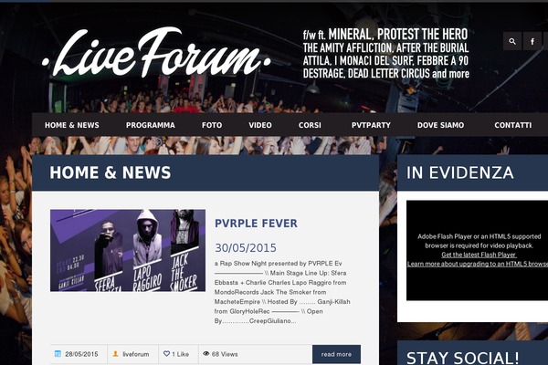 Stereo Club theme site design template sample
