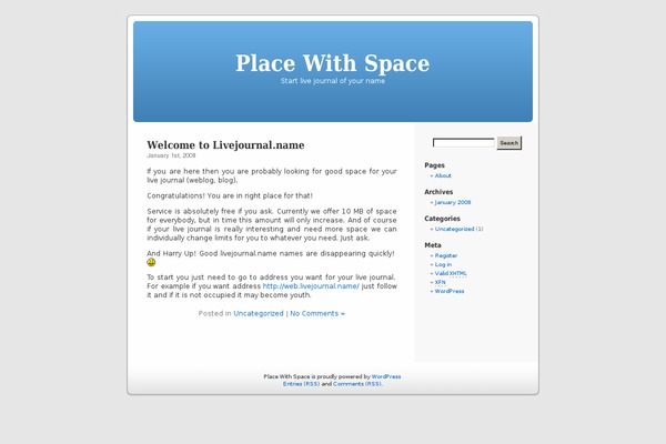 WordPress website example screenshot