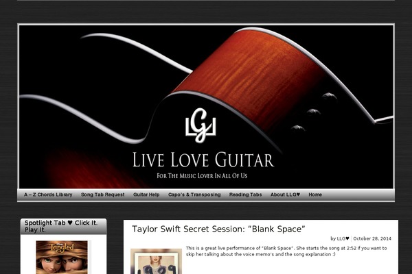 liveloveguitar.com site used Oria-child