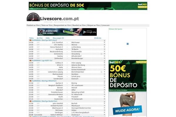 livescore.com.pt site used Linoluna