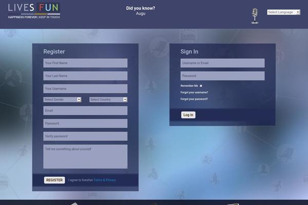 livesfun.com site used Charity-fundraiser